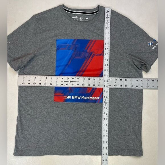 Puma BMW Motorsport Graphic T-shirt Men XL Gray Short Sleeve 531195 03 - Picture 7 of 7